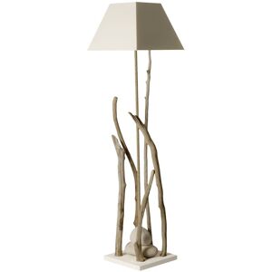 ART Lampadaire en bois blanc casse