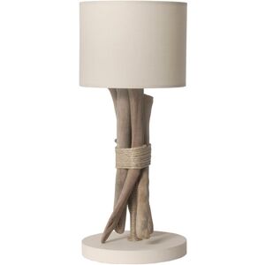 ART Lampe a poser en bois blanc casse