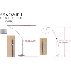 Safavieh Lampadaire Le fer en Noir, 45 X 170 X 215 cm