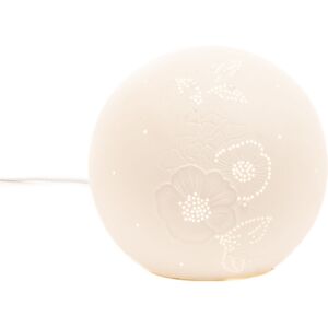 Amadeus Lampe boule fleurs en porcelaine blanc