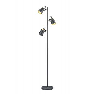 Trio Lampadaire design en metal noir