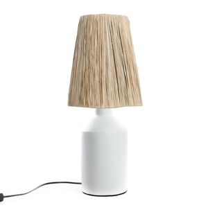 Bazar Bizar Lampe a poser terre cuite herbe h60cm beige