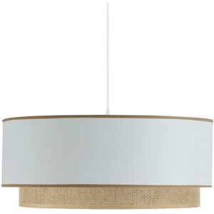 Kauze Luminaires Suspension en coton blanc et jute Ø 35 cm H25cm