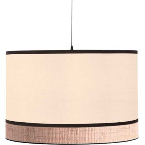 Kauze Luminaires Suspension en coton blanc et raphia Ø 40cm H25cm