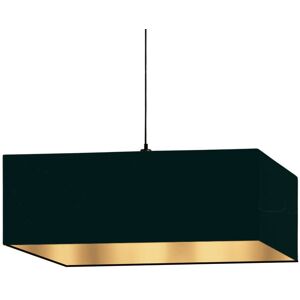 Kauze Luminaires Suspension carre luminaire noir et or 50x50 Hauteur 25cm