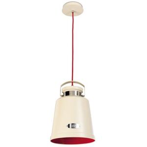 LEDS C4 Suspension en metal blanc ancien interieur rouge