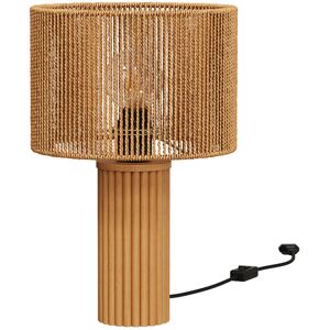 Rendez-Vous Deco Lampe en papier de corde et socle en rondin de bois