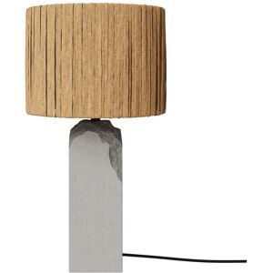 Rendez-Vous Deco Lampe en raphia et socle en beton