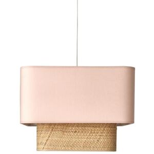 LightOnline Suspension bi-matieres lin rabane l35cm rose