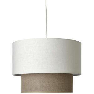 LightOnline Suspension bi-matieres coton lin diametre 40cm beige