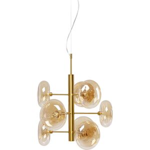 Kare Design Suspension en verre et acier dore