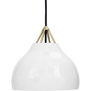 Dyberg Larsen Suspension en verre blanc avec un dessus en laiton