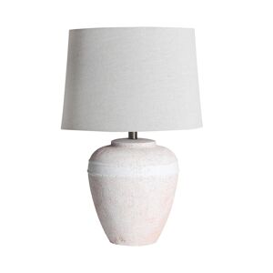 Lastdeco Lampe de Salon en Ceramique Blanc Casse 40x40x62 cm - Lot de 2