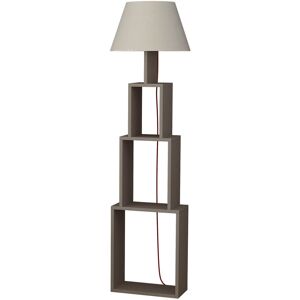 Menzzo Lampadaire avec etagere escalier beige et moka clair