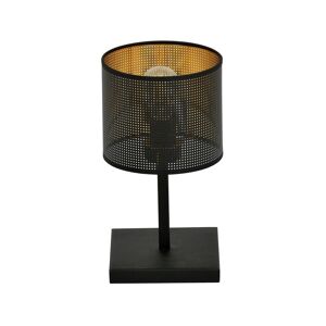 Wonderlamp Lampe de table avec base rectangulaire noire et interieur dore