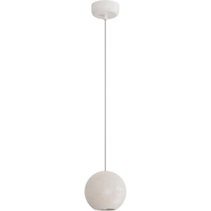 Sulion Lampe a suspension boule en beton blanc