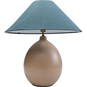 Kare Design Lampe en acier taupe et lin bleu