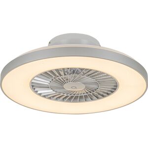 QAZQA Lampe ventilateur en plastique argente