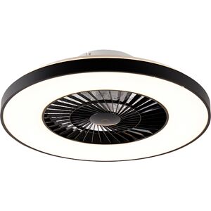 QAZQA Lampe ventilateur en plastique noir