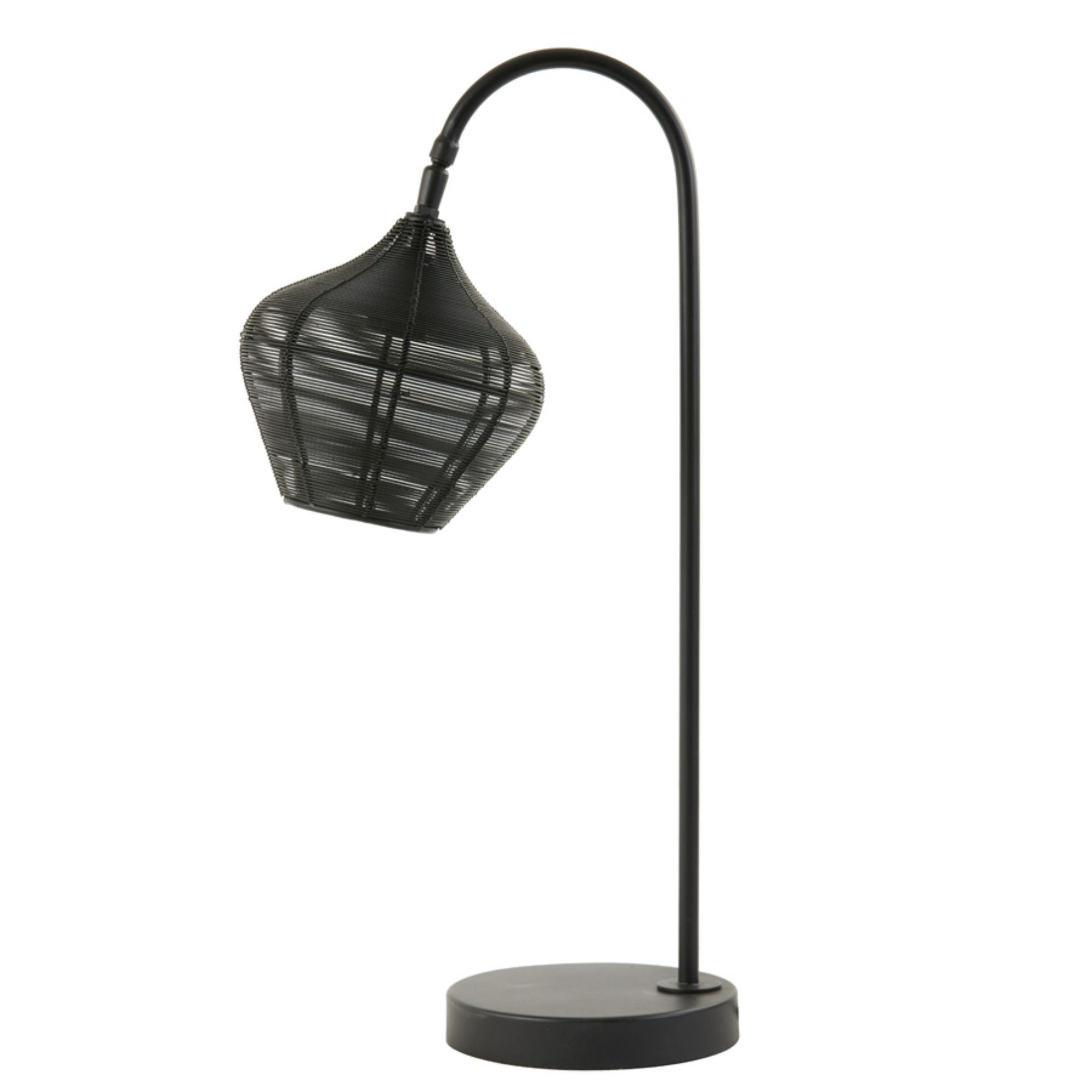 Light & Living Lampe de table noir métal 27x20x61cm