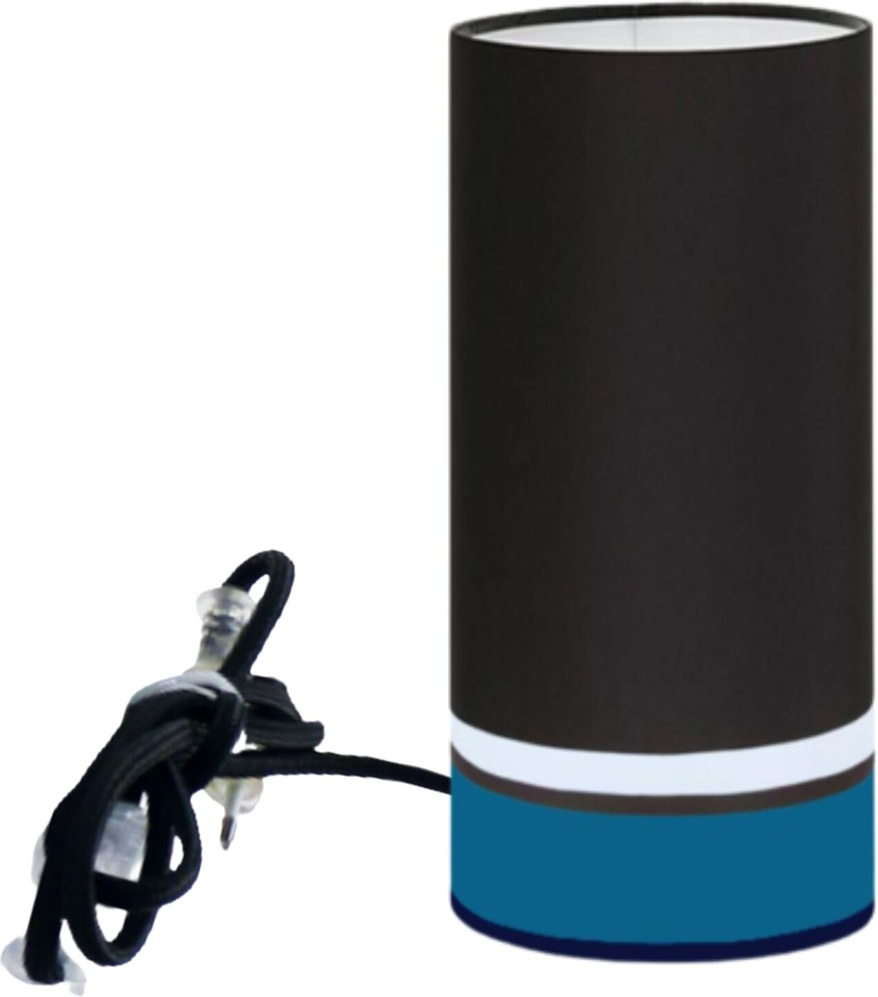 Kauze Luminaires Lampe à poser couleur noir et bleu Ø 15cm x H45cm