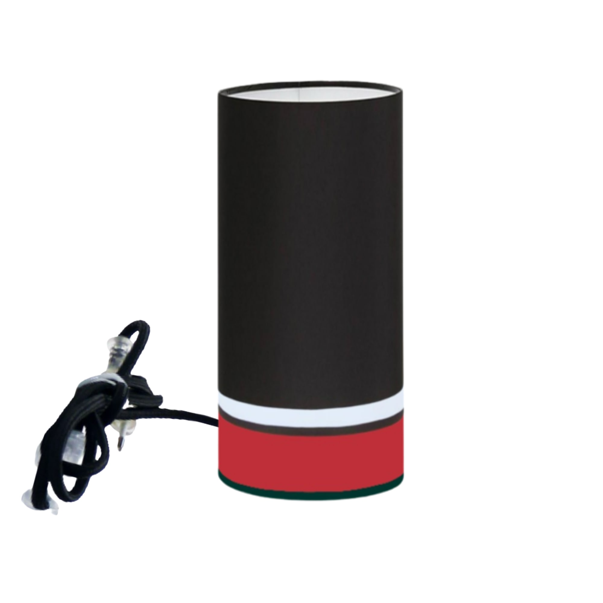 Kauze Luminaires Lampe à poser couleur noir et rouge Ø 15cm x H45cm