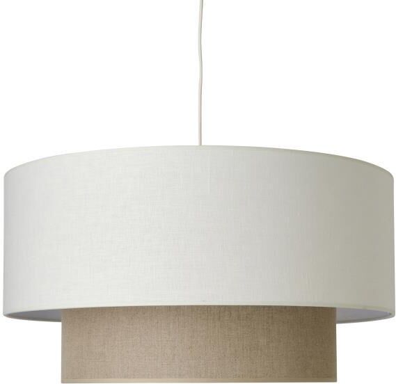 LightOnline Suspension bi-matières coton lin diamètre 60cm beige