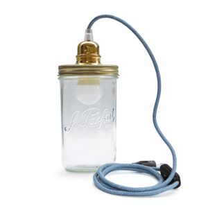 Reversible Lampe bocal à poser fil bleu