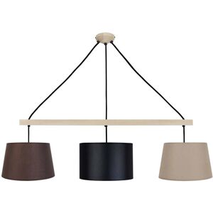 Tosel Suspension bois naturel et multicolore