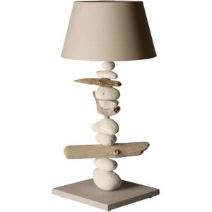 ART Lampe à poser bois recyclé en bois taupe - Publicité ART Lampe à poser bois recyclé en bois taupe - Publicité