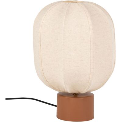Maisons du Monde Lampe en acier marron et abat-jour blanc cassé, H39 cm - Publicité Maisons du Monde Lampe en acier marron et abat-jour blanc cassé, H39 cm - Publicité