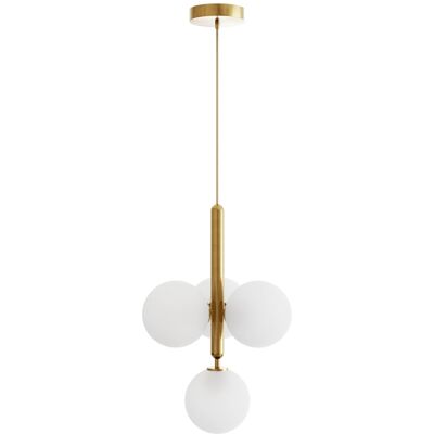 Suspension Sulion musa 4p brun doré - Hanging lamp - Publicité Suspension Sulion musa 4p brun doré - Hanging lamp - Publicité