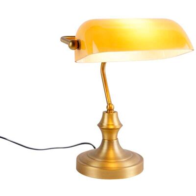 QAZQA Lampe de table en verre jaune - Publicité QAZQA Lampe de table en verre jaune - Publicité
