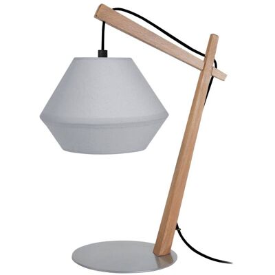 Lampe de Table TOSEL Belfort Abat-jour en Tissu Gris Style Scandinave - Publicité Lampe de Table TOSEL Belfort Abat-jour en Tissu Gris Style Scandinave - Publicité