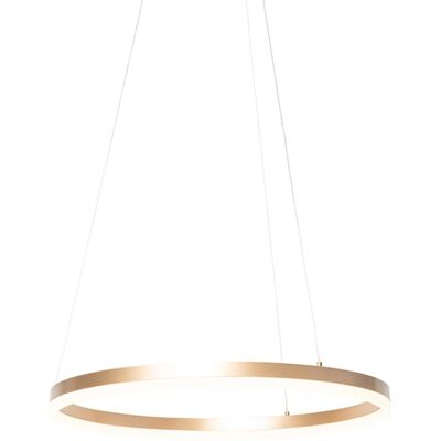 QAZQA - Suspension dorée de 60cm avec LED dimmable - Anello - Publicité QAZQA - Suspension dorée de 60cm avec LED dimmable - Anello - Publicité