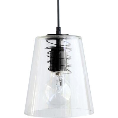 Suspension Tosel Maison - Abat-jour en Verre Conique - E27 - 40W Max - Publicité Suspension Tosel Maison - Abat-jour en Verre Conique - E27 - 40W Max - Publicité