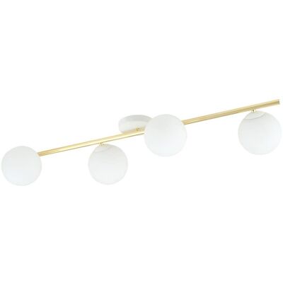 Wonderlamp Plafonnier Nordique Blanc et Doré - Publicité Wonderlamp Plafonnier Nordique Blanc et Doré - Publicité