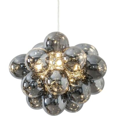 KOSILUM Suspension avec 17 sphères en verre fumé - Lustre suspendu - Publicité KOSILUM Suspension avec 17 sphères en verre fumé - Lustre suspendu - Publicité