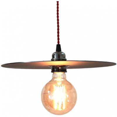 Gérard Lamy Suspension en acier vieilli avec câble torsadé bordeaux d.30cm - Publicité Gérard Lamy Suspension en acier vieilli avec câble torsadé bordeaux d.30cm - Publicité