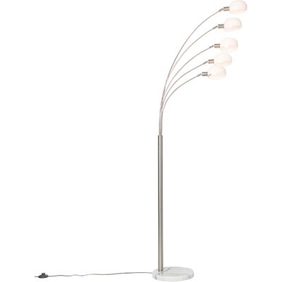 QAZQA Lampadaire design acier verre opale 5 lumières - Publicité QAZQA Lampadaire design acier verre opale 5 lumières - Publicité