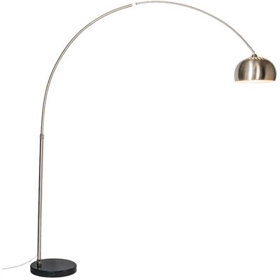 QAZQA Lampe arc acier abat-jour métal réglable - Publicité QAZQA Lampe arc acier abat-jour métal réglable - Publicité