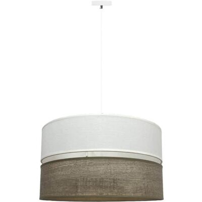 Wonderlamp Lampe de plafond en bois gris et blanc, 1 lumière, style naturel - Publicité Wonderlamp Lampe de plafond en bois gris et blanc, 1 lumière, style naturel - Publicité