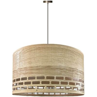 Wonderlamp Lampe de plafond en bois clair avec tissu naturel - Publicité Wonderlamp Lampe de plafond en bois clair avec tissu naturel - Publicité