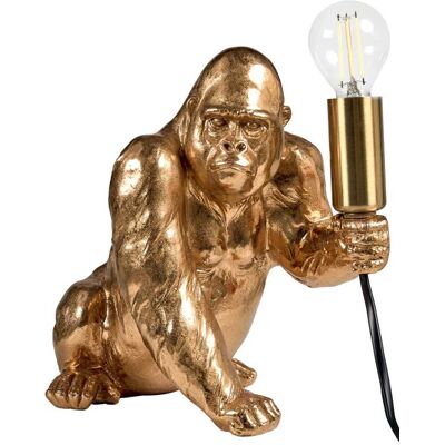 Beliani Lampe à poser gorille doré - Publicité Beliani Lampe à poser gorille doré - Publicité