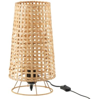 J-line Lampe à poser en rotin naturel 20x20x36 cm - Publicité J-line Lampe à poser en rotin naturel 20x20x36 cm - Publicité