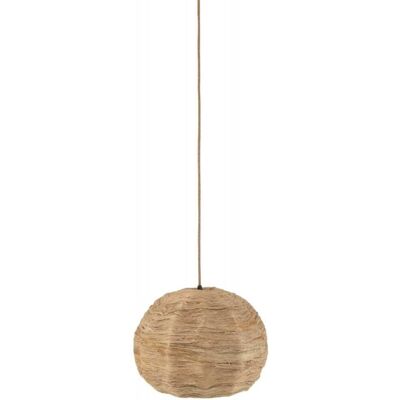 J-line Abat-jour à suspendre en bois naturel 45x45x40cm - Publicité J-line Abat-jour à suspendre en bois naturel 45x45x40cm - Publicité