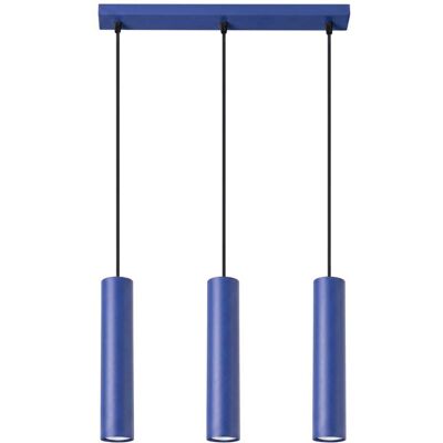 Sollux Lighting Suspension acier outremer h 90 cm - Publicité Sollux Lighting Suspension acier outremer h 90 cm - Publicité