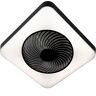 QAZQA Lampe ventilateur en plastique noir