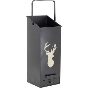 Aubry Gaspard Seau a pellets en metal metal noir cerf