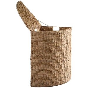 Calicosy Panier a linge d'angle en jacinthe d'eau L40 x H65 cm